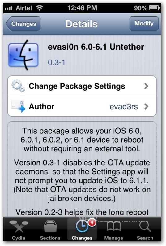 Evasion 1.2 Evasi0n v.1.2
