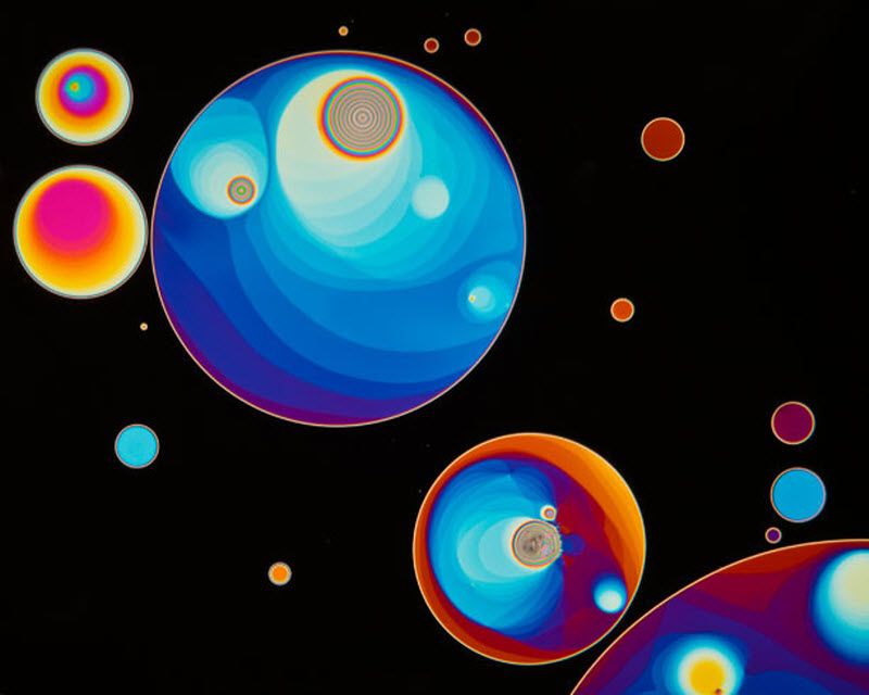 Soap film (150X magnification) taken in Dusseldorf, NRW, Germany