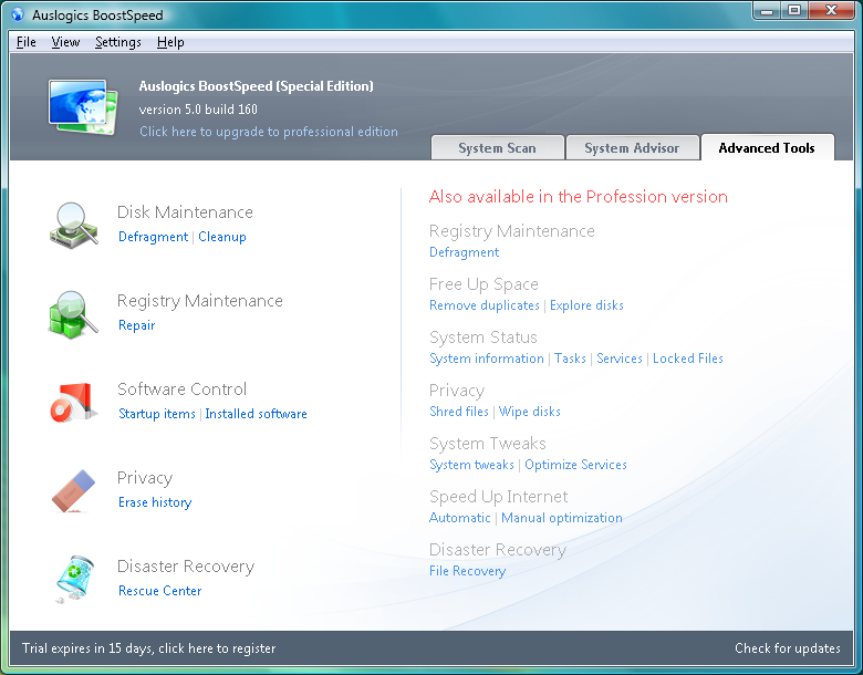 Auslogics BoostSpeed 5 SE